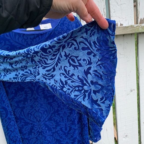 velvet blue dress NEW - Picture 2 of 11